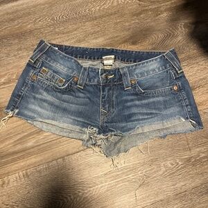True religion low rise shorts size 31